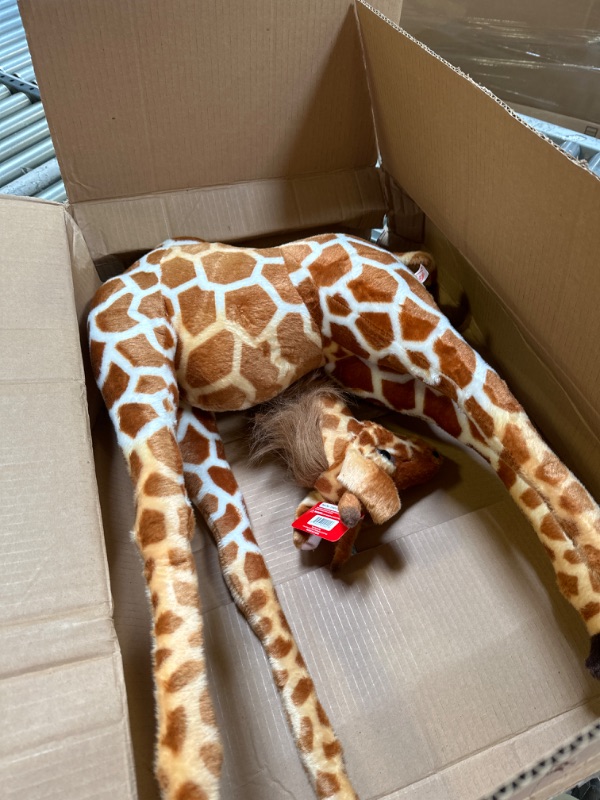 Photo 2 of Linzy Toys Jared The Giraffe, 50'' (127 cm) Standing High, Real Life Stuffed Animal Plush Giraffe, Peluche Jirafa