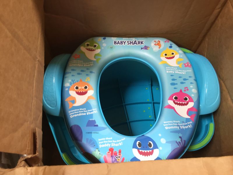 Photo 2 of Pinkfong Baby Shark 2 Piece Essential Potty Training Set - Soft Potty Seat, Step Stool