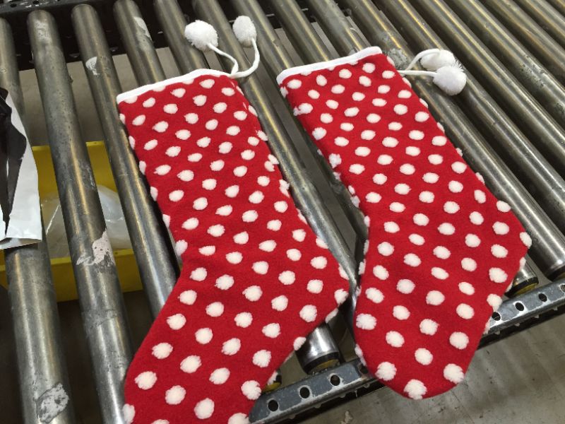 Photo 1 of 2 pack  National Tree Company HGT63-PS21366A1 Stocking, Red/White