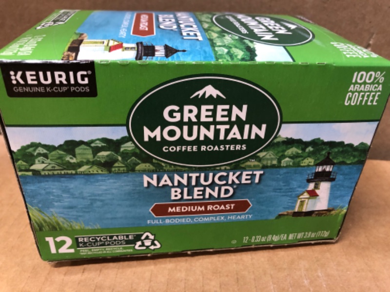 Photo 1 of 12pods---Green Mountain Coffee Roasters Nantucket Blend, Single-Serve Keurig K-Cup Pods, Medium Roast Coffee Pods, (Pack of 1)-----exp date 08/2023