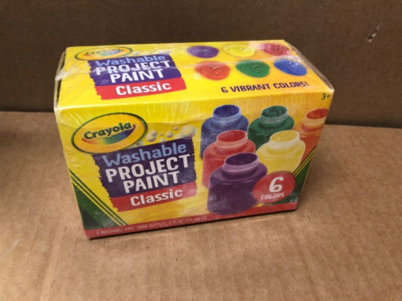 Photo 2 of Crayola Washable Kids Paint, 6 Count, Kids At Home Activities, Painting Supplies, Gift, Assorted