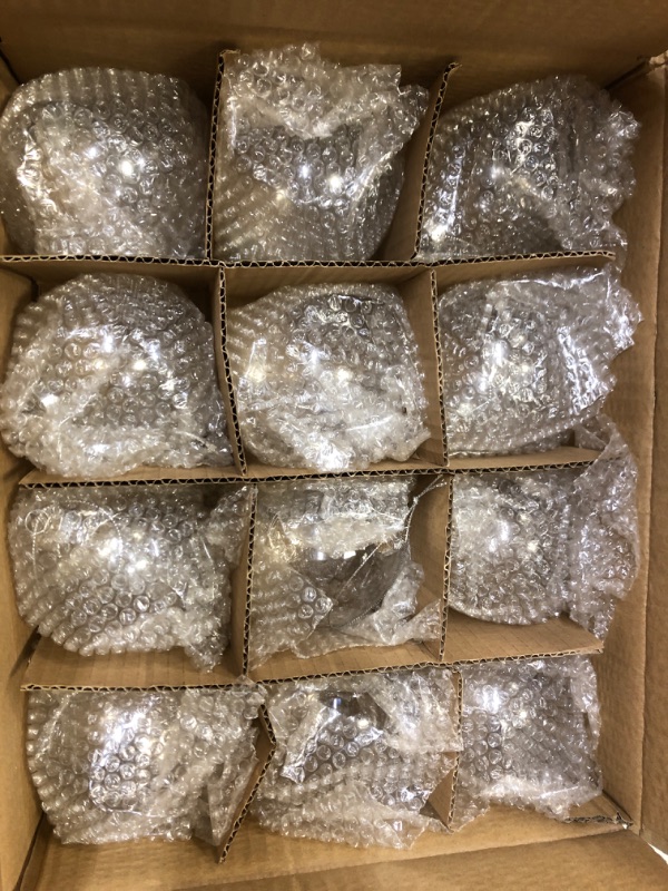 Photo 1 of 12Pcs Clear Glass Ball Ornaments 3.15 Inch for Crafts DIY, Large 80mm Fillable Ornaments, Clear Ball Ornaments for Christmas Tree Decoration by 4E's Novelty