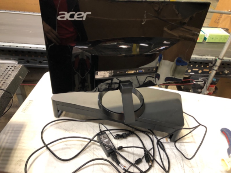 Photo 1 of Acer 23.8” Full HD 1920 x 1080 IPS Zero Frame Home Office Computer Monitor - 178° Wide View Angle - 16.7M - NTSC 72% Color Gamut - Low Blue Light - Tilt Compatible - VGA HDMI DVI R240HY bidx Monitor only 23.8-inch IPS 60Hz------and Stand with USB