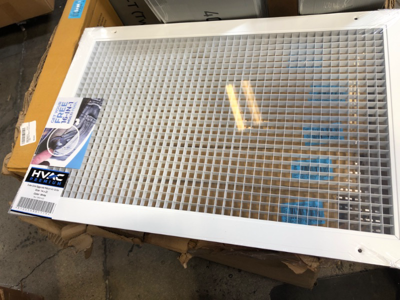 Photo 1 of 14" x 22" Cube Core Eggcrate Return Air Filter Grille for 1" Filter 
