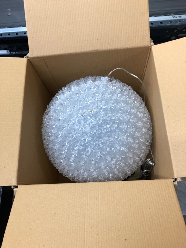 Photo 1 of Alpine Corporation 13" H Indoor/Outdoor Flashing Holiday Round Ornament with Multi-Colored LED Lights Multicolor
