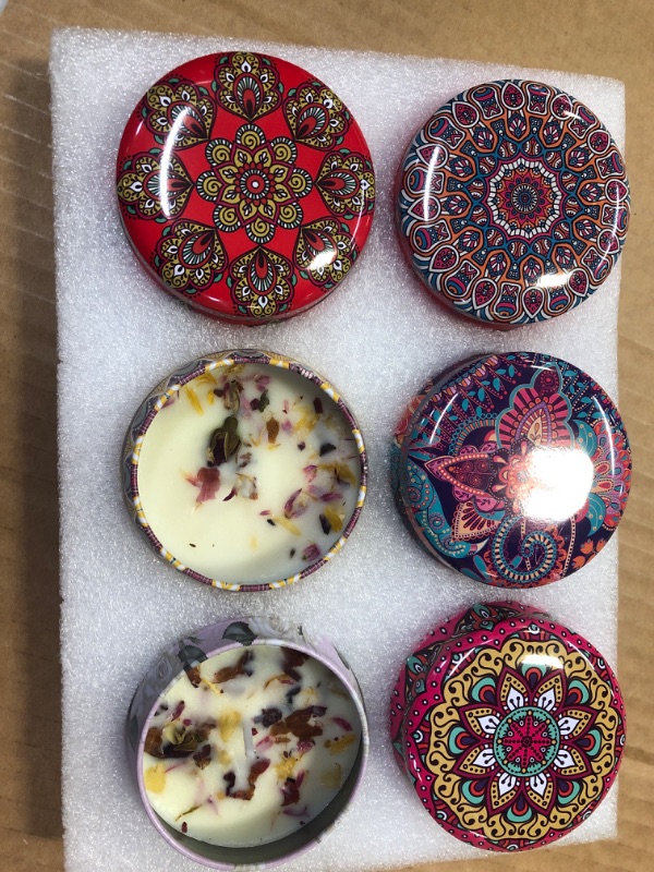 Photo 1 of 6PCS  Mini Tin Candles