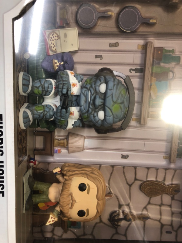 Photo 3 of Funko Pop! Moments Deluxe: Avengers: Endgame - Thor's House, Miek, Korg, Thor---------factory sealed damage box-----