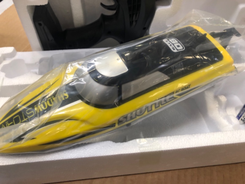 Photo 3 of ALPHAREV R208 RC Boat Remote Control Boat for Adults and Kids, 25+Mph RC Boat with LED Lights, Radio Control Boat with Rechargeable Battery