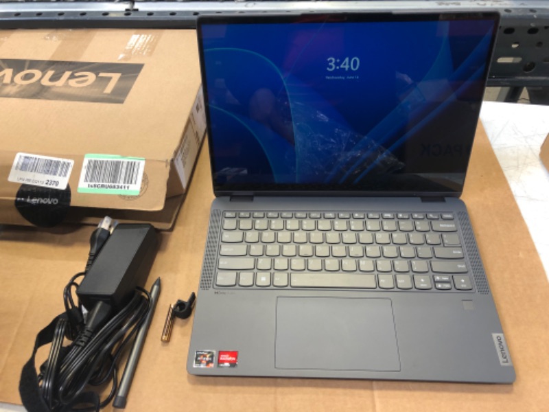 Photo 1 of Lenovo Flex 5 Laptop, 14.0" FHD Touch Display, AMD Ryzen 5 5500U, 16GB RAM, 512GB Storage, AMD Radeon Graphics, Windows 11 Home, Storm Greyl-----------locked by previous owner