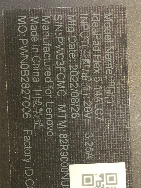 Photo 1 of Lenovo Flex 5 Laptop, 14.0" FHD Touch Display, AMD Ryzen 5 5500U, 16GB RAM, 512GB Storage, AMD Radeon Graphics, Windows 11 Home, Storm Greyl-----------locked by previous owner