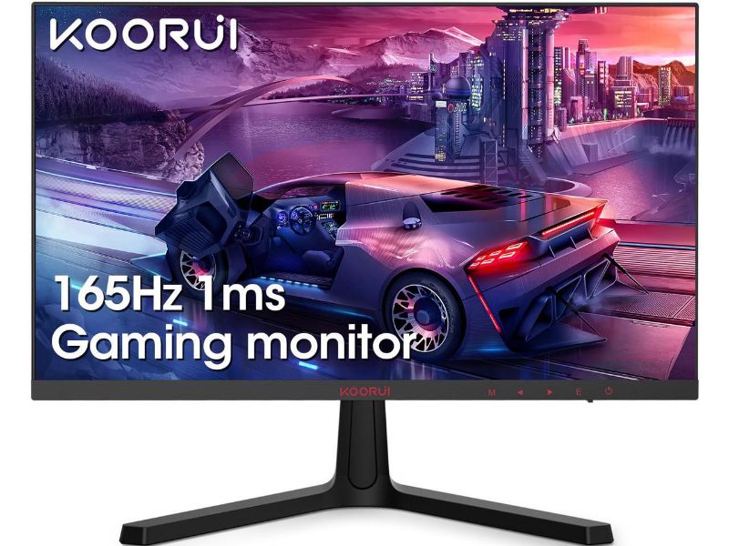 Photo 1 of KOORUI 24" High-Performance Monitor 165Hz 1ms(MPRT),Build-in FreeSync,Compatible G-sync,FHD 1920X1080 VA computer monitors with Ultra-Thin, HDMI X2 /DP, VESA Compatible, Tilt Adjustable, Eye Care 24E4

