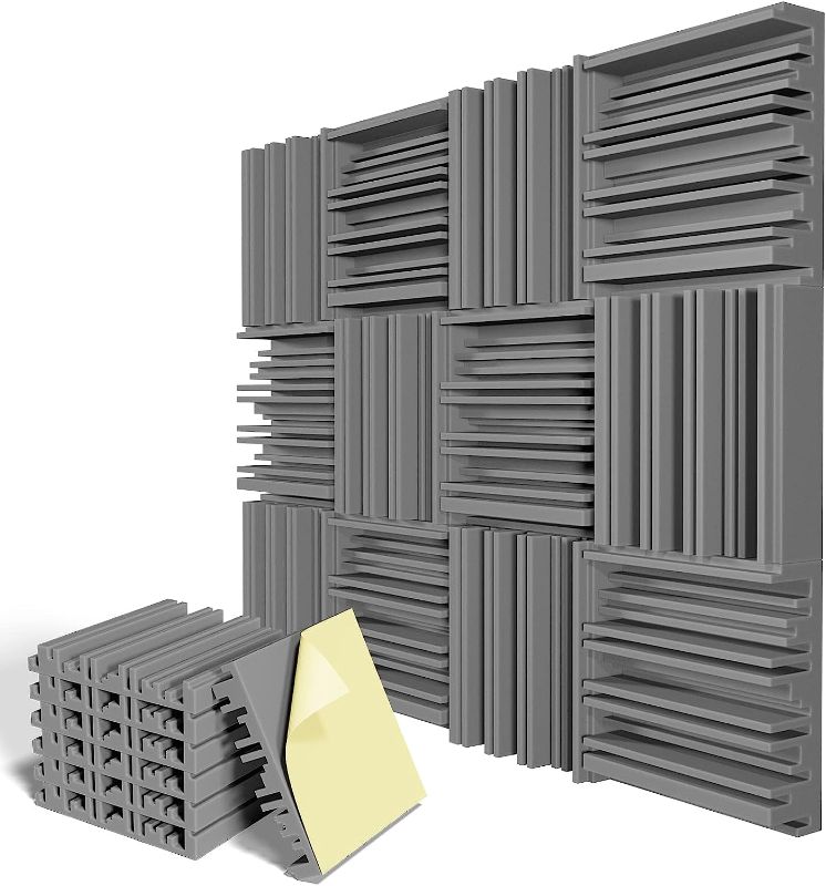 Photo 1 of  Self-Adhesive Sound Proof Foam Panels,12 X 12 X 2 inches Acoustic Foam, 