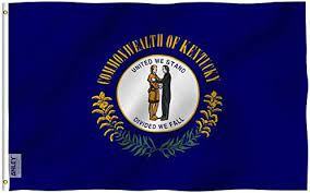 Photo 1 of ANLEY Fly Breeze 3x5 Foot Kentucky State Flag - Vivid Color and Fade Proof - Canvas Header and Double Stitched - Kentucky KY Flags Polyester with Brass Grommets 3 X 5 Ft