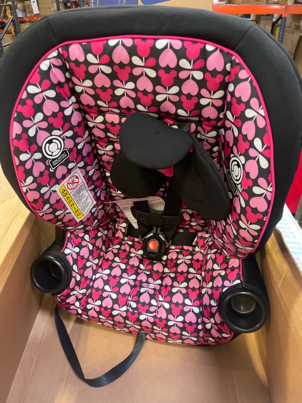 Photo 2 of Disney Baby Onlook 2-in-1 Convertible Car Seat, Rear-Facing 5-40 pounds and Forward-Facing 22-40 pounds and up to 43 inches, Minnie Sweetheart
