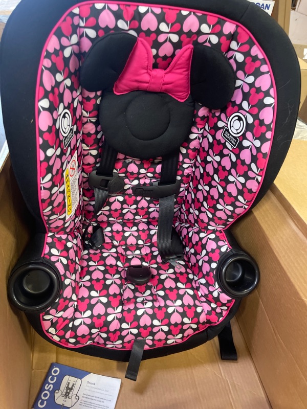 Photo 2 of Disney Baby Onlook 2-in-1 Convertible Car Seat, Rear-Facing 5-40 pounds and Forward-Facing 22-40 pounds and up to 43 inches, Minnie Sweetheart
