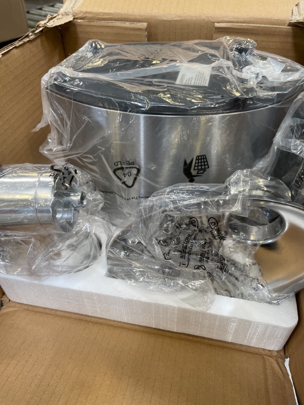 Photo 1 of CHEFFANO Meat Grinder, 2600W Max Stainless Steel Food Grinder Electric, ETL Approved Heavy Duty Meat Mincer Machine with 2 Blades, 3 Plates, Sausage Stuffer Tube & Kubbe Kit for Home Kitchen Use Silver-Y