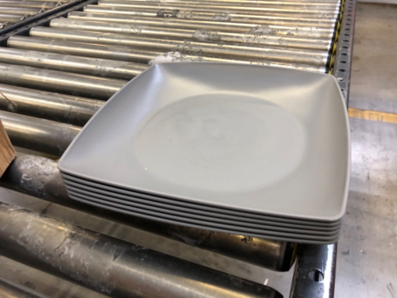 Photo 1 of 6 Pack 10.4" Unbreakable Dinner Plates Grey