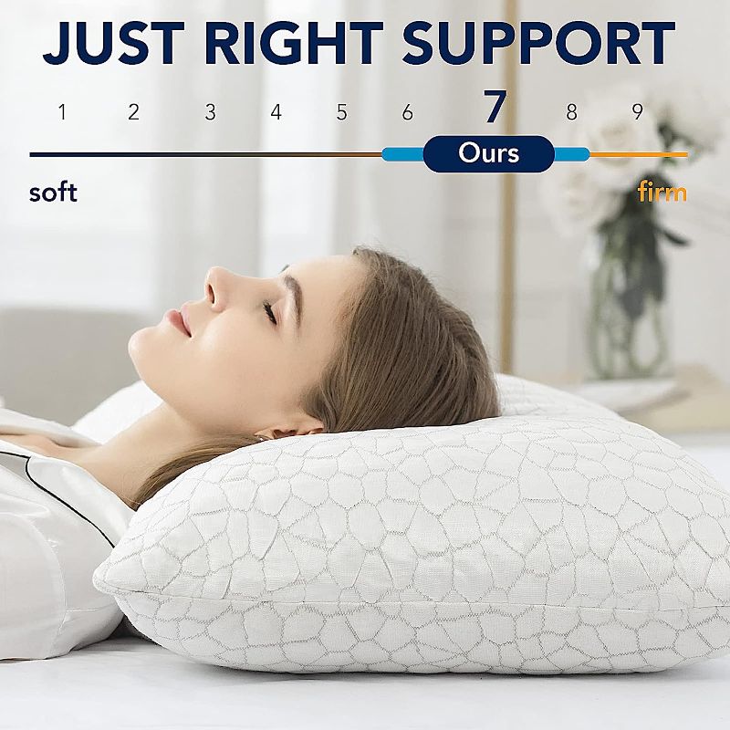 Photo 1 of  Gel Infused Adjustable Pillow with Bamboo & Cooling Pillow...