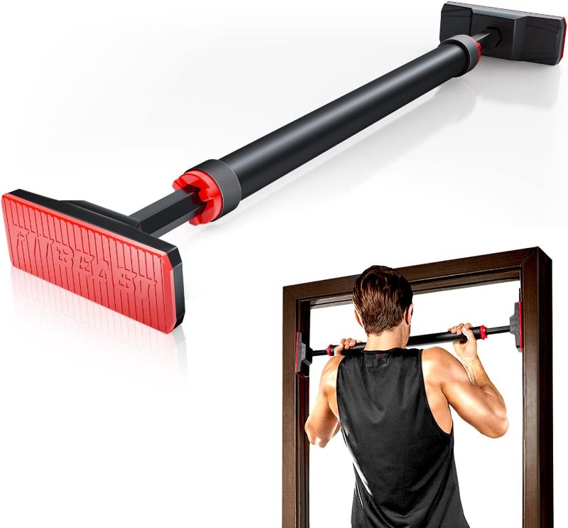 Photo 1 of  Pull Up Bar for Doorway, Strength Training Pullup Bar with No Screws, Chin Up Bar with Adjustable Width Locking Mechanism, Doorway Pull Up Bar Max Load 600lbs for Home Gym Upper Body Workout