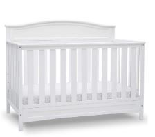 Photo 1 of Delta Children Emery Deluxe 6-in-1 Convertible Crib, Bianca White + Delta Children Twinkle Galaxy Dual Sided Recycled Fiber Core Crib