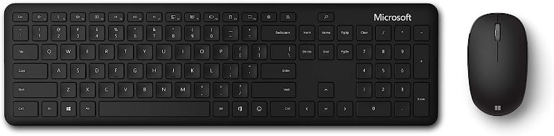 Photo 1 of Microsoft Bluetooth Desktop - Matte Black. Slim, Compact, Wireless Bluetooth Keyboard and Mouse Combo. Extra - Long Battery Life. Works with Bluetooth Enbaled PCs/Mac
