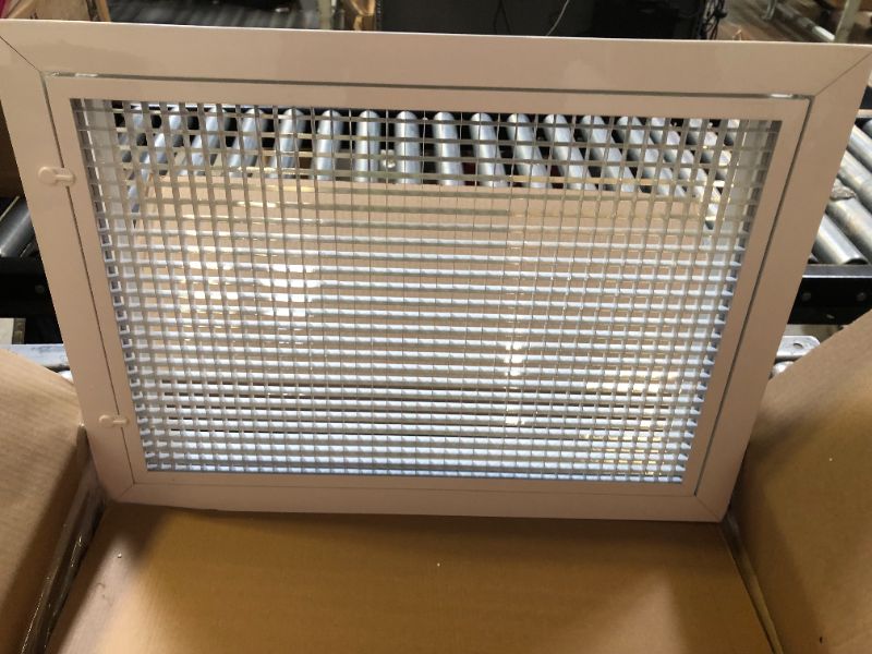 Photo 2 of 14" x 20" Cube Core Eggcrate Return Air Filter Grille for 1" Filter - Aluminum - White [Outer Dimensions: 16.5" x 22.5]
