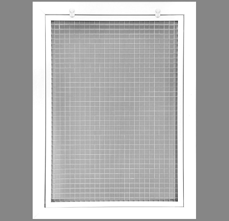 Photo 1 of 14" x 20" Cube Core Eggcrate Return Air Filter Grille for 1" Filter - Aluminum - White [Outer Dimensions: 16.5" x 22.5]

