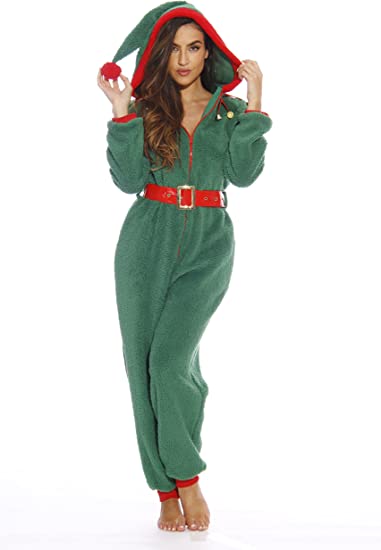 Photo 1 of #followme Adult Christmas Onesie for Women Sherpa One-Piece Pajamas SIZE LARGE 