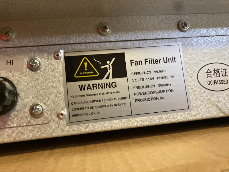 Photo 3 of Fan Filter Unit HEPA-Filter Laminar Flow Hood