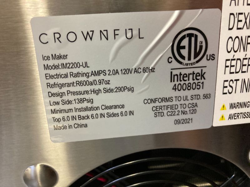 Photo 4 of crownful ice maker 