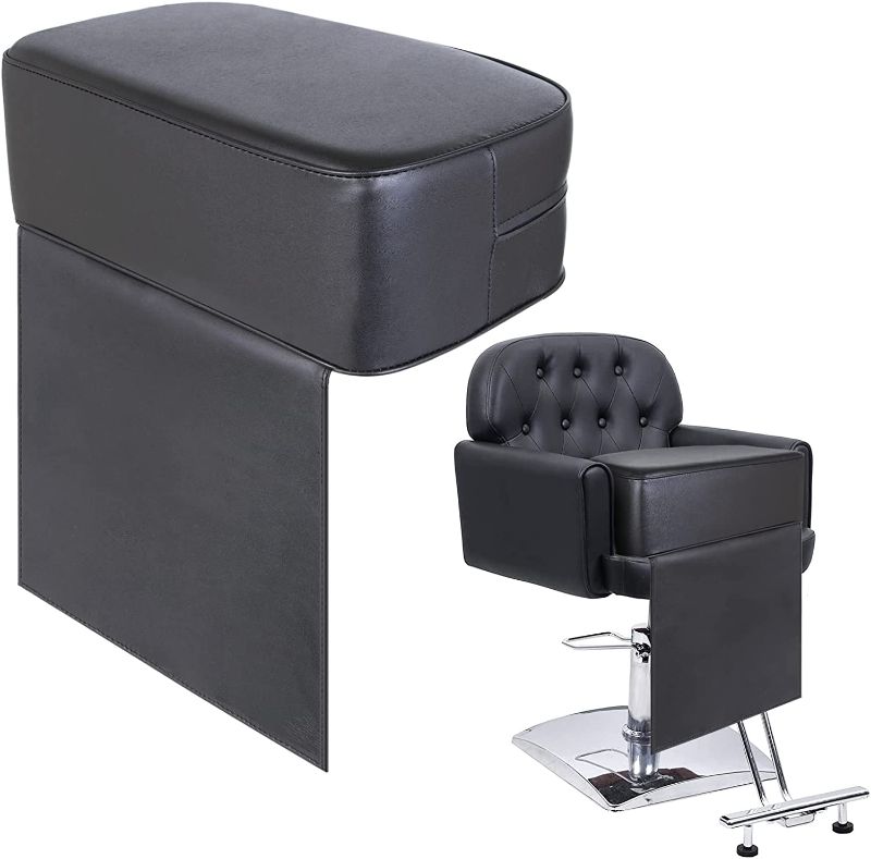 Photo 1 of YOSHIKO Salon Booster Seat Cushion for Child Hair Cutting, Large Size Cushion for Styling Chair, Barber Beauty Salon Spa Equipment Black
