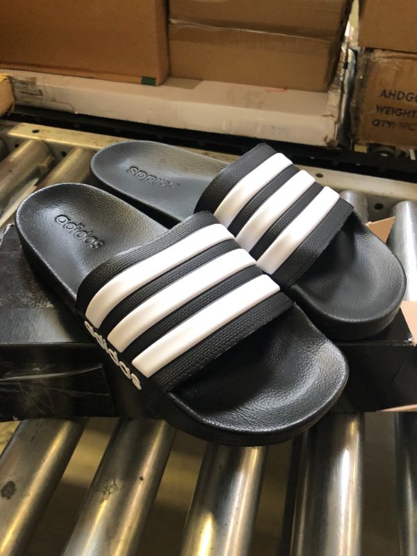 Photo 1 of adidas Unisex-Adult Shower Slide Sandal Size 8M Core Black/White/Black