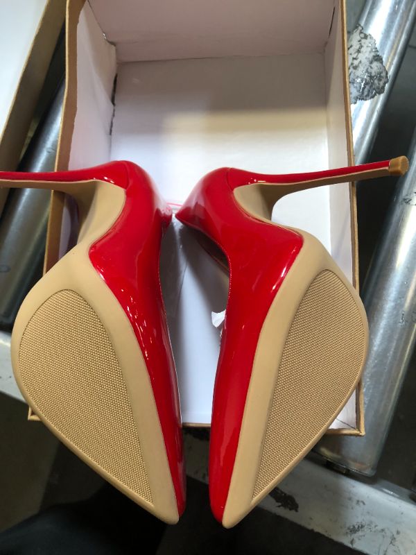 Photo 5 of Elisabet Tang Women Pumps, Pointed Toe High Heel 4.7 inch/12cm Party Stiletto Heels Shoes Size 5 Red