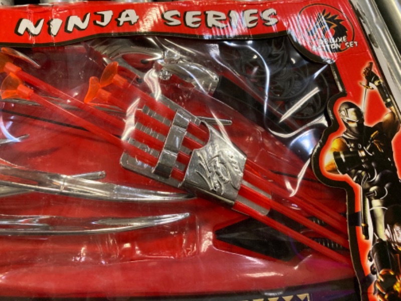 Photo 3 of Liberty Imports Ninja Warrior Bow and Arrow Archery Set for Kids with Katana Sword and Toy Weapons
