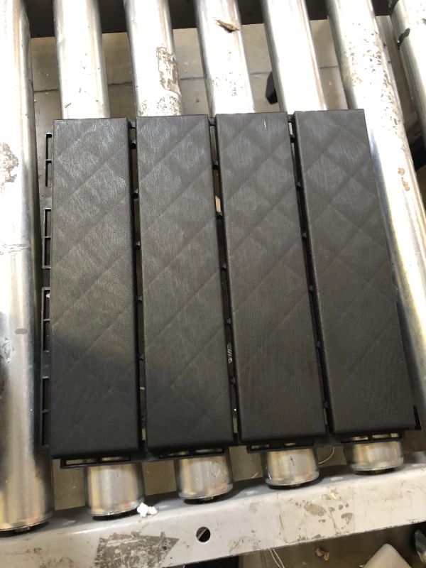 Photo 1 of 9PCS Composite Patio Deck Tiles 12" x 12" Outdoor Interlocking Flooring Tiles Plastic Decking Tiles DIY Square Waterproof Floor Tile for Garden Balcony Porch Backyard