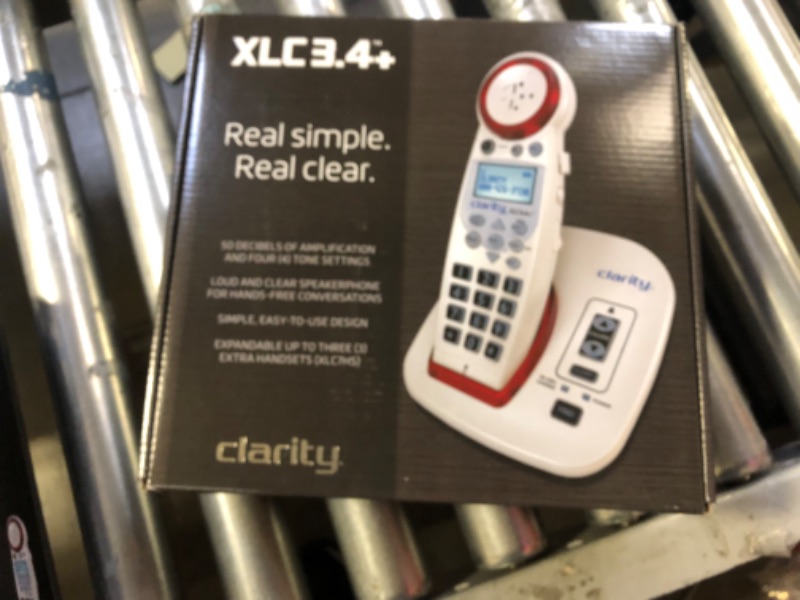 Photo 2 of Clarity 59234.001 DECT 6.0 Extra-Loud Big-Button Speakerphone with Talking Caller ID, White, 3.6" x 4.5" x 5.3"