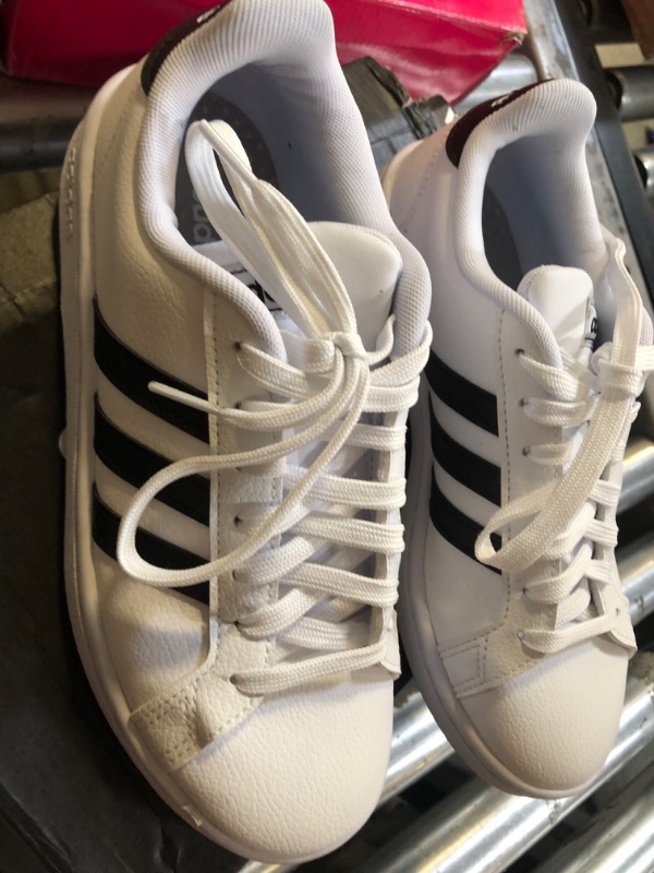 Photo 2 of adidas Women's Grand Court Sneaker 6 White/Black/White
