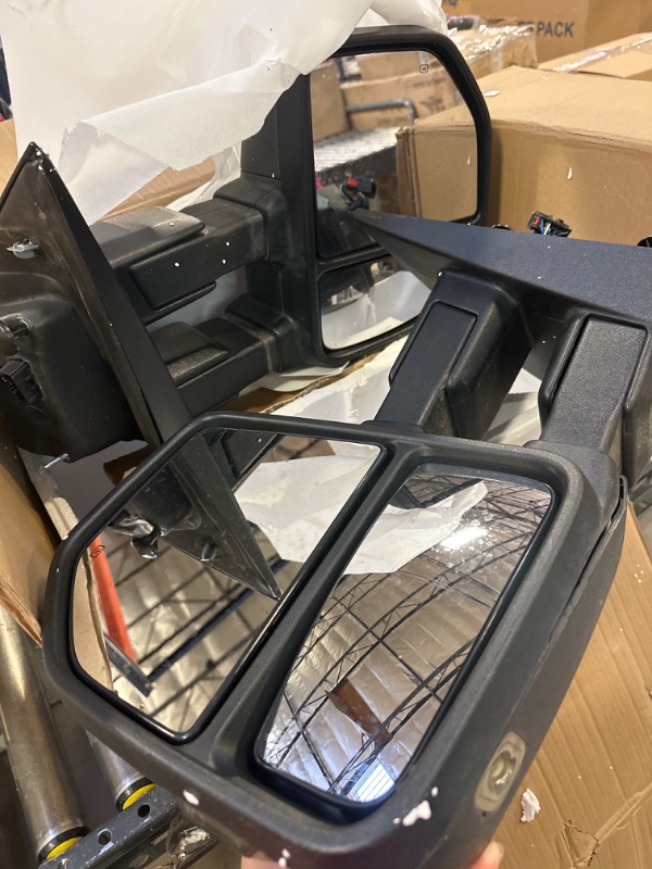 Photo 1 of AERDM New Pair Towing Mirrors Manual Operated Textured Black Telescoping Trailer Side Mirrors Fit Chevy/GMC/Cadillac Silverado Sierra Avalanche Suburban Tahoe Yukon XL Escalade EXT ESV