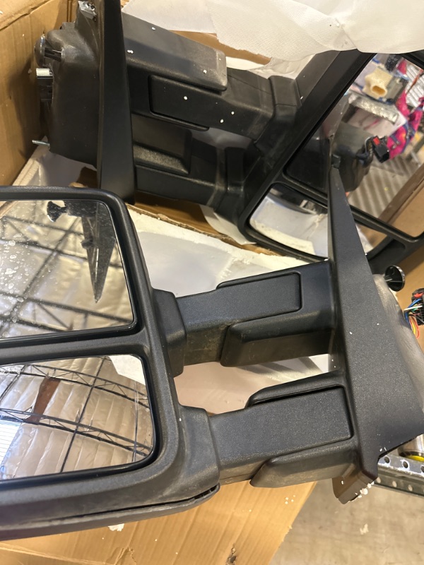 Photo 1 of AERDM New Pair Towing Mirrors Manual Operated Textured Black Telescoping Trailer Side Mirrors Fit Chevy/GMC/Cadillac Silverado Sierra Avalanche Suburban Tahoe Yukon XL Escalade EXT ESV