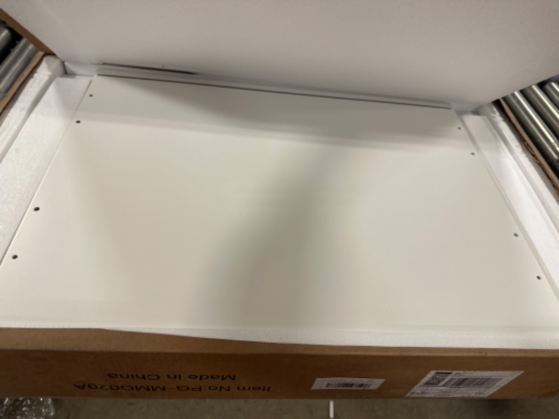 Photo 1 of HOMEFORT Litter Box Enclosure, Hidden Cat Litter Box Furniture, Wooden Cat Washroom Bench, Indoor Nightstand End Table, Decorative Cat House with Doors and Open Shelf 28.74"H White