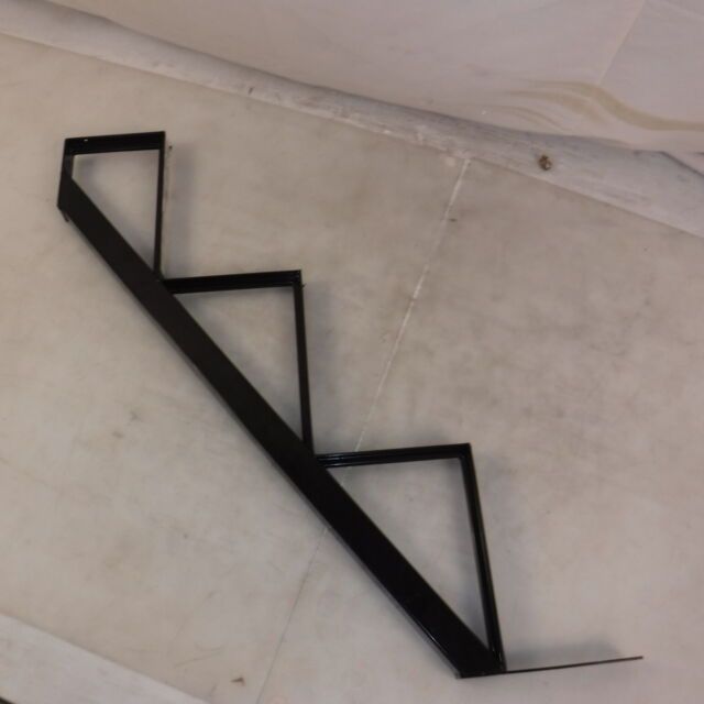 Photo 1 of  Steel Stair Riser 3 Steps Stringers Black--2pack