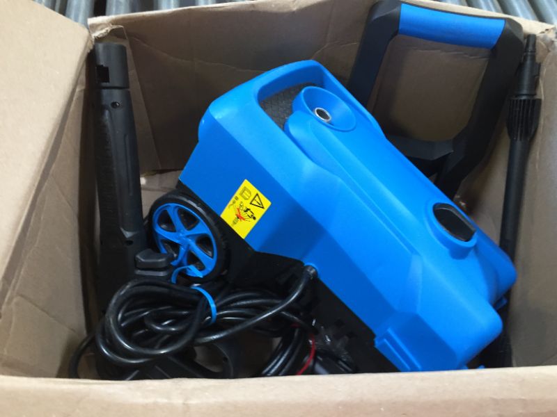 Photo 1 of 3000PSI Pressure Washer 2.4GPM Electric Pressure Washer Power Washer with Foam Cannon Adjustable Spray Nozzle Great for Patio Driveway Fence Cleaning Blue