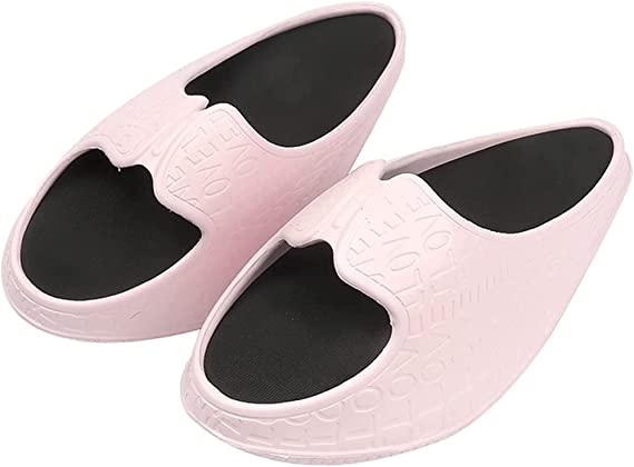 Photo 3 of  Postpartum Weight Loss Rocking Shoes Slimming Legs Tummy Control Fitness Shoes Fashion Thick-Soled Massage Slipper (Color : Pink