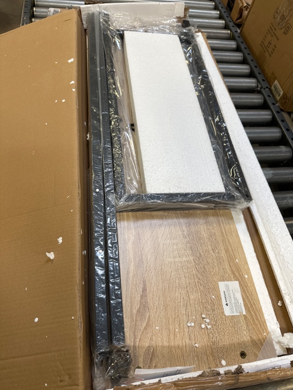 Photo 1 of Lifewit 39.4” Console Table Narrow Sofa Table with Metal Frame for Living Room Industrial Long Entryway Table for Hallway Entrance Office Corridor Coffee Table Behind Sofa Easy Assembly Grey Oak Grey Oak 39.4"L X 11.8"W X 28.3"H