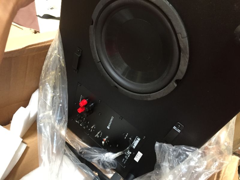 Photo 1 of Monoprice 133830 Ssw-10 Powered Slim 10 Inch Subwoofer - Black | 150 Watt, Low Profile, Powerful Amp, Low Pass, 10 Inch, 10 inch