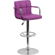 Photo 1 of  Contemporary 20" Wide Adjustable Height Bar Stool / Counter Stool with Quilted Back and Seat, and Foot Bar