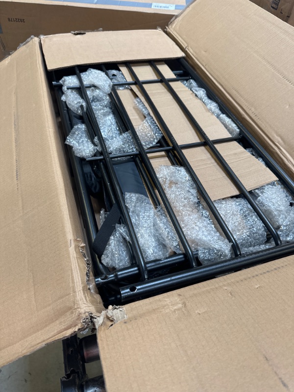 Photo 1 of FRUNO Roof Rack Cargo Carrier Universal Fit Vehicle Rooftop Cargo Carrier Basket with Waterproof 21 Cubic Feet Cargo Bag & Cover Basket & Bag & Cover Black