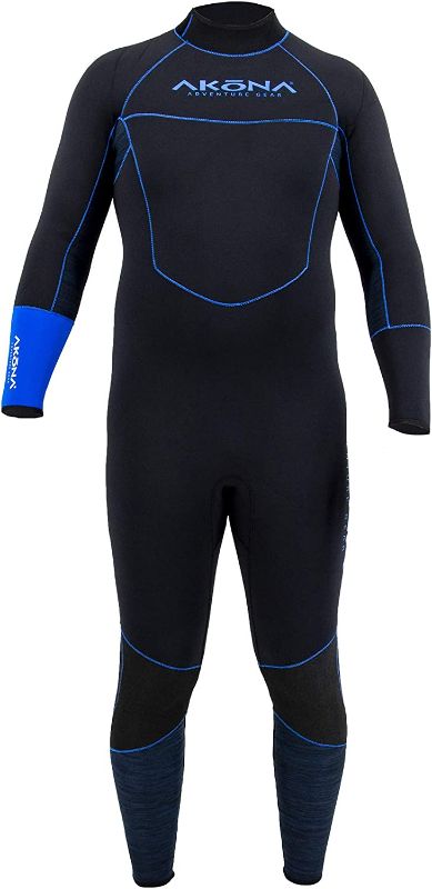 Photo 1 of AKONA Men's 3mm Full Suit. Quantum Stretch Neoprene. Designed to Keep You Warm in The Waters Between 70 and 85 Degrees. Suitable for Scuba, Snorkeling, Paddle Boarding, Kayaking, or Surfing
