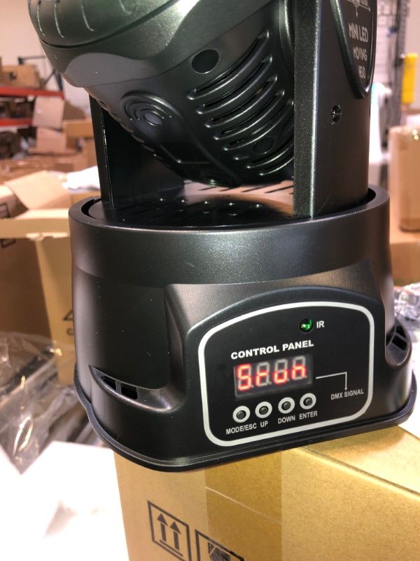 Photo 1 of U`King Moving Head Light RGBW Stage Lighting DJ Lights 7 x 10W LED Beam Spotlight 9/14 CH Wash Light with DMX and Sound Activated for Church Wedding Parties Live Show Bar (Black