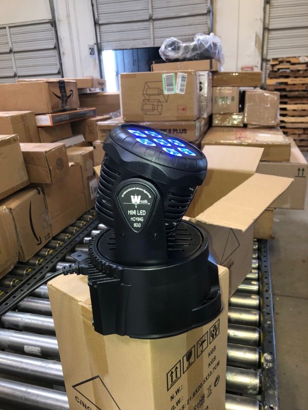 Photo 1 of U`King Moving Head Light RGBW Stage Lighting DJ Lights 7 x 10W LED Beam Spotlight 9/14 CH Wash Light with DMX and Sound Activated for Church Wedding Parties Live Show Bar (Black